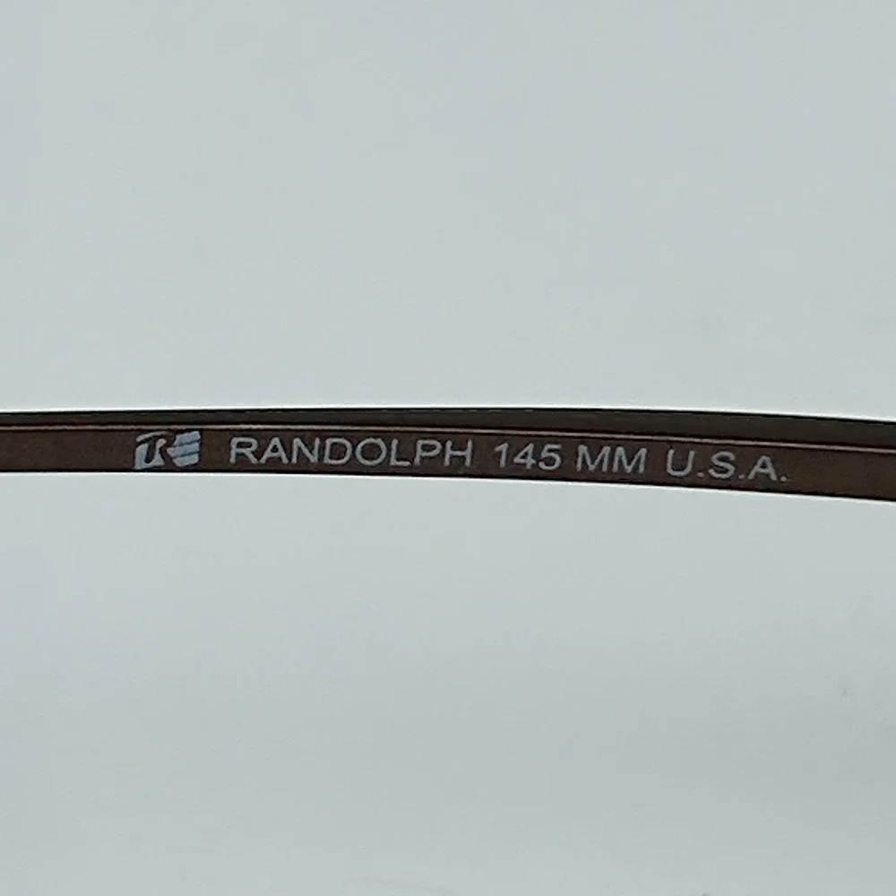 Randolph RE Elite Mens Eyeglasses Frame Brown Metal Rectangle 50-19-145 mm